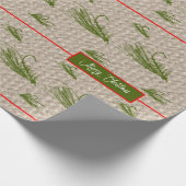 フライフィッシングのクリスマス ラッピングペーパー (角)