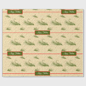 フライフィッシングのクリスマス ラッピングペーパー (フラット)