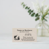 フライフィッシングのシルエット 名刺 (スタンド正面)