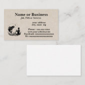 フライフィッシングのシルエット 名刺 (正面/裏面)