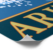 フライフィッシングのシーンアリゾナ ポスター (角)