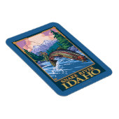 フライフィッシングのシーン – アイダホ州スネーク川 マグネット (右側)