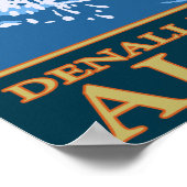 フライフィッシングのシーン – アラスカ州デナリ国立公園 ポスター (角)