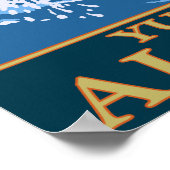 フライフィッシングのシーン – ユーコン,アラスカ ポスター (角)