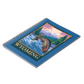 フライフィッシングのシーン – ワイオミング ノートブック (左側)