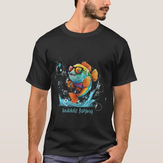 フライフィッシングのソーシャルディスタンス Tシャツ (正面)