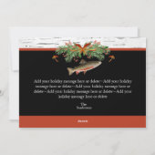 フライフィッシングのマスがあなたにクリスマスを願う シーズンカード (裏面)