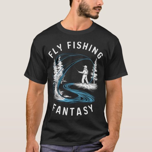 フライフィッシングの夢想 Tシャツ (正面)