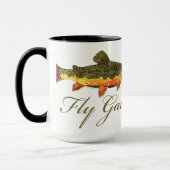 フライフィッシングの女性 マグカップ (左)