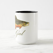 フライフィッシングの女性 マグカップ (中央)