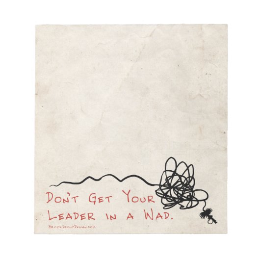 フライフィッシングの指導者 ノートパッド (正面)