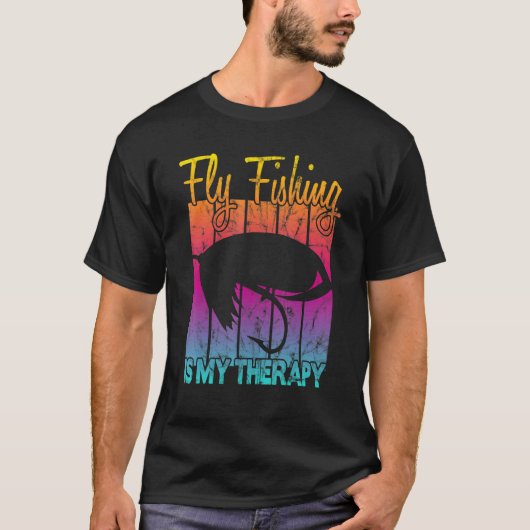 フライフィッシングは私の癒し Tシャツ (正面)