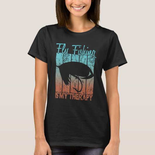 フライフィッシングは私の癒し Tシャツ (正面)