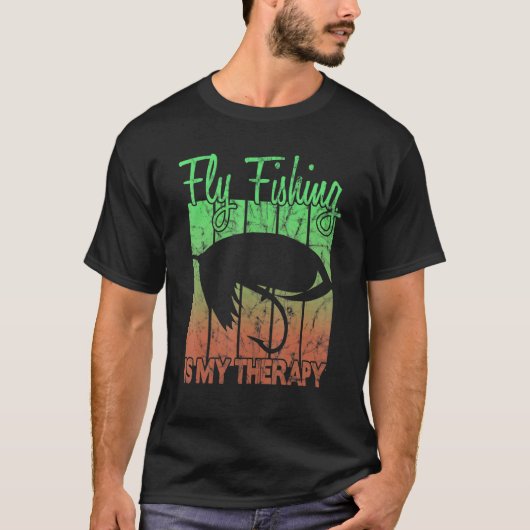 フライフィッシングは私の癒し Tシャツ (正面)