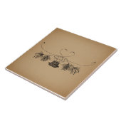 フライフィッシングをテーマにしたヴィンテージアート タイル (側面)