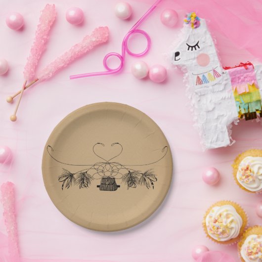 フライフィッシングをテーマにしたヴィンテージアート ペーパープレート (パーティー)