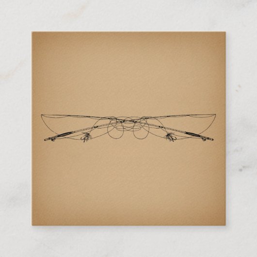 フライフィッシングアンティークアート魚釣りポールズヴィンテージ エンクロージャーカード (正面)