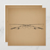 フライフィッシングアンティークアート魚釣りポールズヴィンテージ ノートカード (正面/裏面)