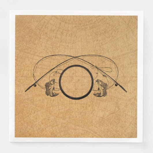 フライフィッシングアンティーク魚釣りロッドズアートイラストレーション (正面)