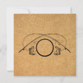 フライフィッシングアンティーク魚釣りロッドズアートイラストレーション シーズンカード (正面)