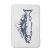 フライフィッシングアートトラウトヴィンテージデザイン バスマット (正面縦)