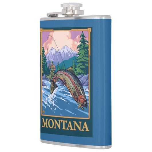 フライフィッシングシーン – モンタナ フラスク (左)