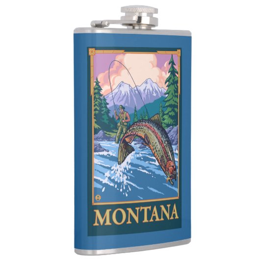 フライフィッシングシーン – モンタナ フラスク (右)