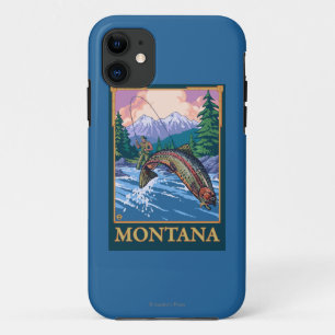 フライフィッシングシーン-モンタナ iPhone 11 ケース