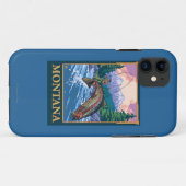 フライフィッシングシーン-モンタナ Case-Mate iPhoneケース (裏面(横))