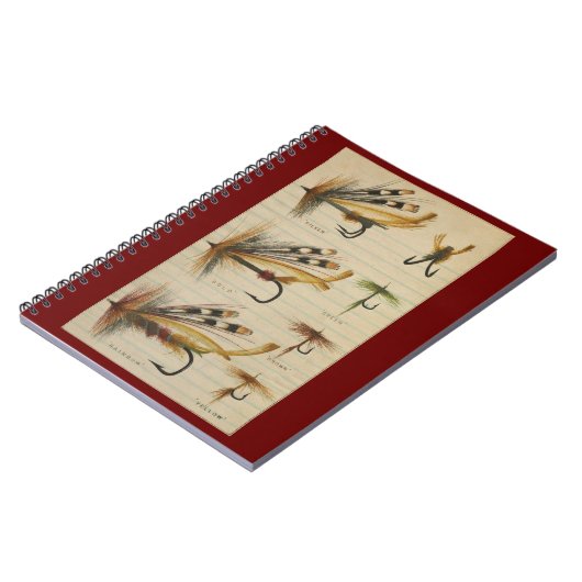 フライフィッシングタックルハエスパイラル写真手帳 ノートブック (左側)