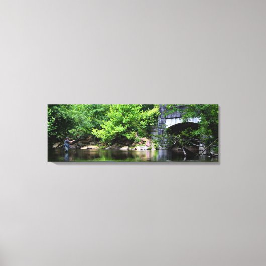 フライフィッシングデイドリームのポスター キャンバスプリント (正面)