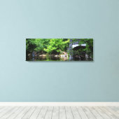 フライフィッシングデイドリームのポスター キャンバスプリント (インサイチュ (ウッドフロア))