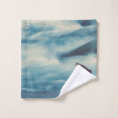 フライフィッシングトラウト漁師ブルーリバーモノグラム バスタオルセット (ウォッシュタオル)