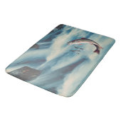 フライフィッシングトラウト漁師ブルーリバーモノグラム バスマット (アングル)