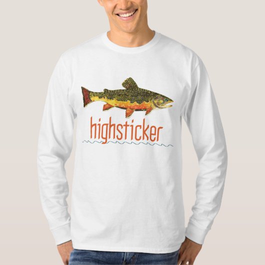 フライフィッシングハイステッカー Tシャツ (正面)