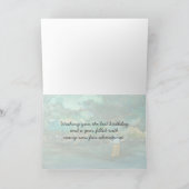 フライフィッシングハッピーバースデー名前をカスタムする カード (内部)