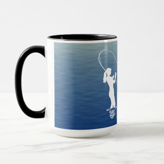 フライフィッシングハートビートフライガール マグカップ (左)