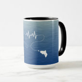 フライフィッシングハートビートフライガール マグカップ (正面右)