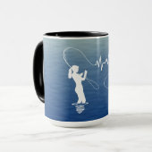 フライフィッシングハートビートフライガール マグカップ (正面左)