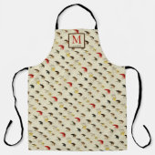 フライフィッシングマス釣り人が水色を飛ぶ エプロン (正面)