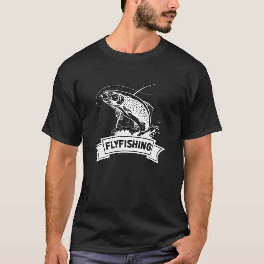 フライフィッシングマス魚川自然 Tシャツ (正面)