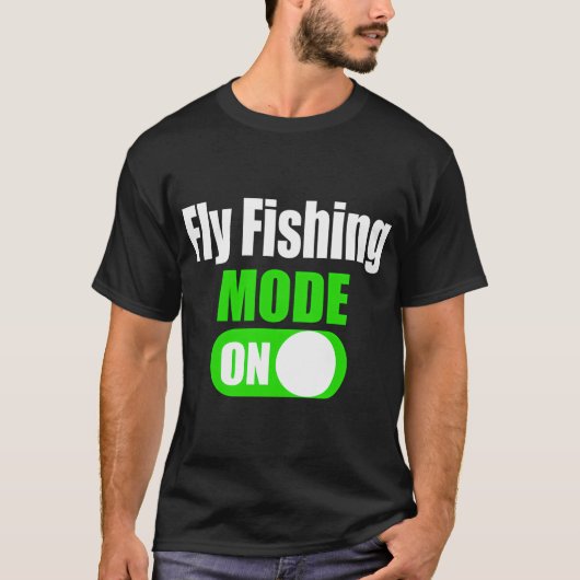 フライフィッシングモードオン ゲームフィッシャーF Tシャツ (正面)