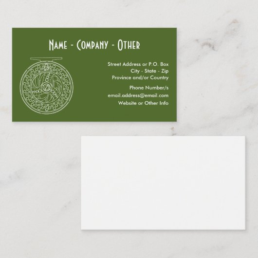 フライフィッシングリールアート 名刺 (正面/裏面)