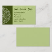 フライフィッシングリール白シルエットアートショップガイド 名刺 (正面/裏面)