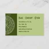 フライフィッシングリール白シルエットアートショップガイド 名刺 (正面)