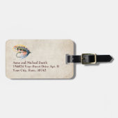 フライフィッシングルアーツアーサーモンフライルアー ラゲッジタグ (正面横)