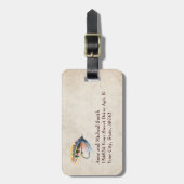 フライフィッシングルアーツアーサーモンフライルアー ラゲッジタグ (正面縦)