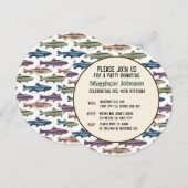 フライフィッシングルアーパターン 招待状 (正面/裏面)