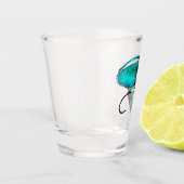 フライフィッシングルアー美しいターコイズ ショットグラス (左)