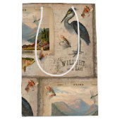 フライフィッシングレイクマスヴィンテージ魚の切り離し芸術 ミディアムペーパーバッグ (正面)